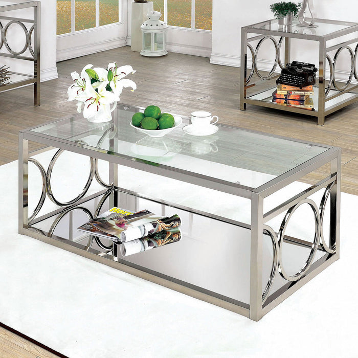 RYLEE Chrome Coffee Table, Chrome - Premium Coffee Table from FOA East - Just $374.40! Shop now at Furniture Wholesale Plus  We are the best furniture store in Nashville, Hendersonville, Goodlettsville, Madison, Antioch, Mount Juliet, Lebanon, Gallatin, Springfield, Murfreesboro, Franklin, Brentwood