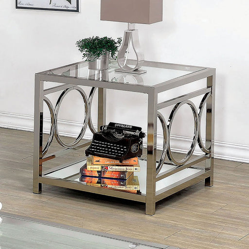 RYLEE Chrome End Table, Chrome - Premium End Table from FOA East - Just $257.40! Shop now at Furniture Wholesale Plus  We are the best furniture store in Nashville, Hendersonville, Goodlettsville, Madison, Antioch, Mount Juliet, Lebanon, Gallatin, Springfield, Murfreesboro, Franklin, Brentwood