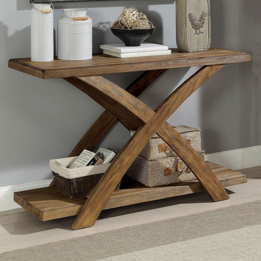 Bryanna Antique Light Oak Sofa Table - Premium Sofa Table from FOA East - Just $304.20! Shop now at Furniture Wholesale Plus  We are the best furniture store in Nashville, Hendersonville, Goodlettsville, Madison, Antioch, Mount Juliet, Lebanon, Gallatin, Springfield, Murfreesboro, Franklin, Brentwood