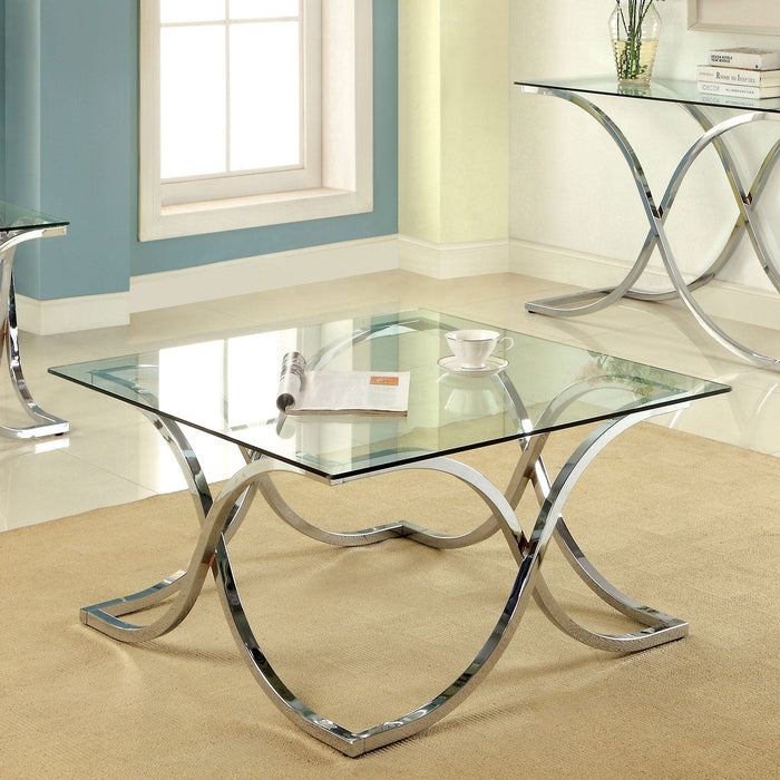 LUXA Chrome Coffee Table - Premium Coffee Table from FOA East - Just $278.85! Shop now at Furniture Wholesale Plus  We are the best furniture store in Nashville, Hendersonville, Goodlettsville, Madison, Antioch, Mount Juliet, Lebanon, Gallatin, Springfield, Murfreesboro, Franklin, Brentwood
