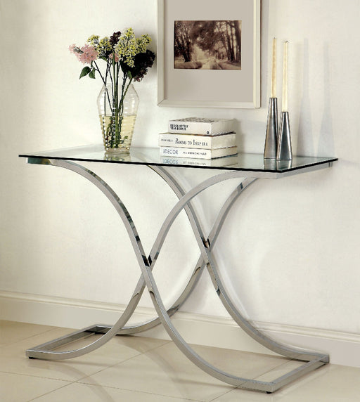 LUXA Chrome Sofa Table - Premium Sofa Table from FOA East - Just $304.20! Shop now at Furniture Wholesale Plus  We are the best furniture store in Nashville, Hendersonville, Goodlettsville, Madison, Antioch, Mount Juliet, Lebanon, Gallatin, Springfield, Murfreesboro, Franklin, Brentwood