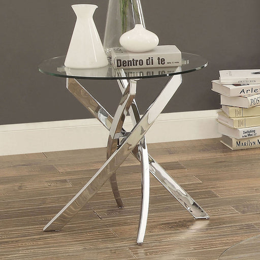 LAILA Chrome End Table - Premium End Table from FOA East - Just $208.65! Shop now at Furniture Wholesale Plus  We are the best furniture store in Nashville, Hendersonville, Goodlettsville, Madison, Antioch, Mount Juliet, Lebanon, Gallatin, Springfield, Murfreesboro, Franklin, Brentwood