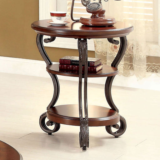 MAY Brown Cherry Side Table - Premium End Table from FOA East - Just $163.80! Shop now at Furniture Wholesale Plus  We are the best furniture store in Nashville, Hendersonville, Goodlettsville, Madison, Antioch, Mount Juliet, Lebanon, Gallatin, Springfield, Murfreesboro, Franklin, Brentwood
