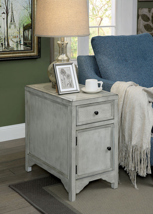 Meadow Antique White Side Table - Premium End Table from FOA East - Just $257.40! Shop now at Furniture Wholesale Plus  We are the best furniture store in Nashville, Hendersonville, Goodlettsville, Madison, Antioch, Mount Juliet, Lebanon, Gallatin, Springfield, Murfreesboro, Franklin, Brentwood