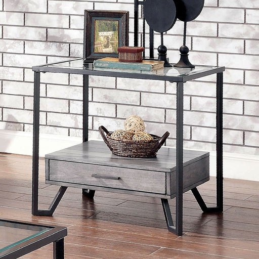 PONDERAY End Table - Premium End Table from FOA East - Just $278.85! Shop now at Furniture Wholesale Plus  We are the best furniture store in Nashville, Hendersonville, Goodlettsville, Madison, Antioch, Mount Juliet, Lebanon, Gallatin, Springfield, Murfreesboro, Franklin, Brentwood