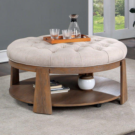 GUIS Round Coffee Table, Beige - Premium Coffee Table from FOA East - Just $514.80! Shop now at Furniture Wholesale Plus  We are the best furniture store in Nashville, Hendersonville, Goodlettsville, Madison, Antioch, Mount Juliet, Lebanon, Gallatin, Springfield, Murfreesboro, Franklin, Brentwood