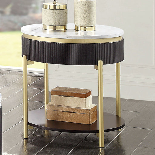 KOBLENZ End Table, Dark Walnut - Premium End Table from FOA East - Just $374.40! Shop now at Furniture Wholesale Plus  We are the best furniture store in Nashville, Hendersonville, Goodlettsville, Madison, Antioch, Mount Juliet, Lebanon, Gallatin, Springfield, Murfreesboro, Franklin, Brentwood