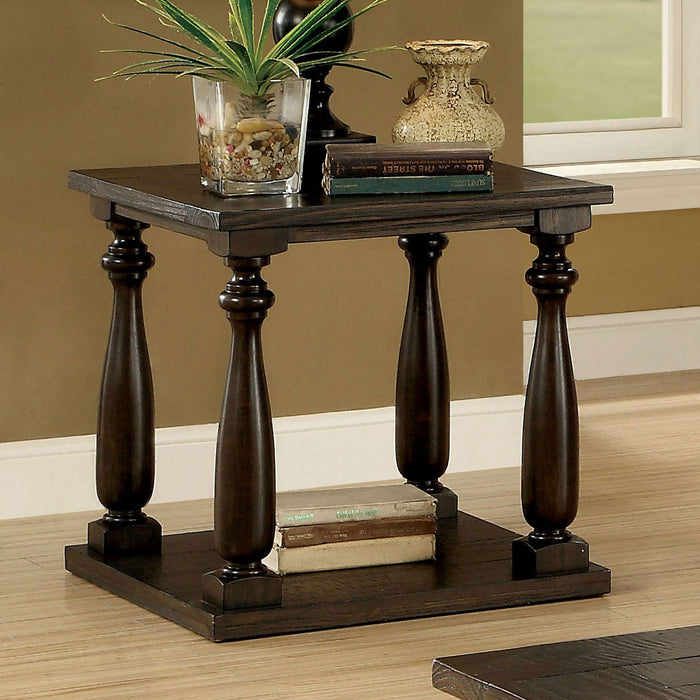 Luan Dark Walnut End Table - Premium End Table from FOA East - Just $257.40! Shop now at Furniture Wholesale Plus  We are the best furniture store in Nashville, Hendersonville, Goodlettsville, Madison, Antioch, Mount Juliet, Lebanon, Gallatin, Springfield, Murfreesboro, Franklin, Brentwood