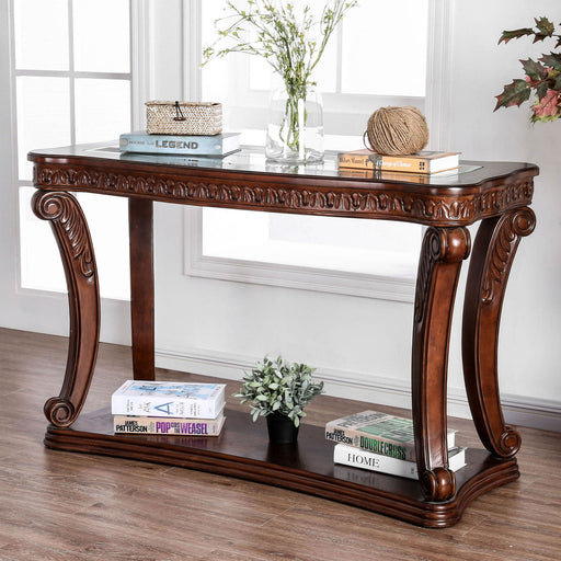 Walworth Dark Oak Sofa Table - Premium Sofa Table from FOA East - Just $610.35! Shop now at Furniture Wholesale Plus  We are the best furniture store in Nashville, Hendersonville, Goodlettsville, Madison, Antioch, Mount Juliet, Lebanon, Gallatin, Springfield, Murfreesboro, Franklin, Brentwood