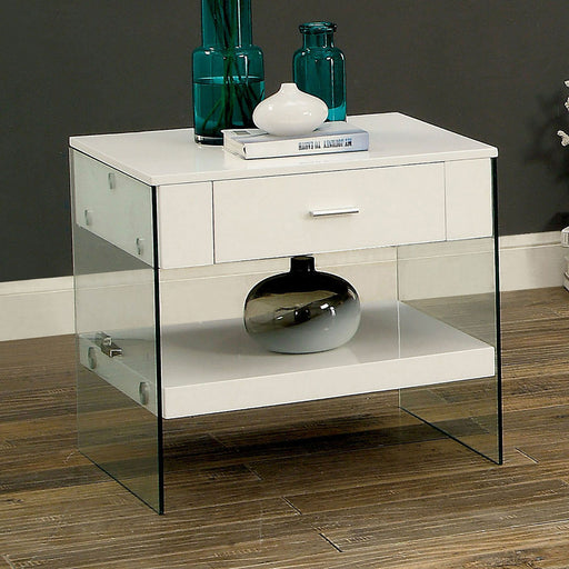 Raya White End Table, White - Premium End Table from FOA East - Just $351! Shop now at Furniture Wholesale Plus  We are the best furniture store in Nashville, Hendersonville, Goodlettsville, Madison, Antioch, Mount Juliet, Lebanon, Gallatin, Springfield, Murfreesboro, Franklin, Brentwood