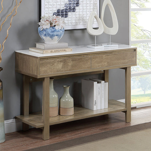 EUTERPE Sofa Table, White/Natural - Premium Sofa from FOA East - Just $278.85! Shop now at Furniture Wholesale Plus  We are the best furniture store in Nashville, Hendersonville, Goodlettsville, Madison, Antioch, Mount Juliet, Lebanon, Gallatin, Springfield, Murfreesboro, Franklin, Brentwood