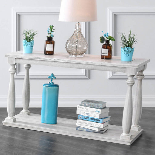Arlington Antique White Sofa Table - Premium Sofa Table from FOA East - Just $351! Shop now at Furniture Wholesale Plus  We are the best furniture store in Nashville, Hendersonville, Goodlettsville, Madison, Antioch, Mount Juliet, Lebanon, Gallatin, Springfield, Murfreesboro, Franklin, Brentwood