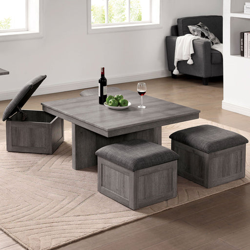 RADNOR Coffee Table w/ 4 Ottomans - Premium Coffee Table from FOA East - Just $655.20! Shop now at Furniture Wholesale Plus  We are the best furniture store in Nashville, Hendersonville, Goodlettsville, Madison, Antioch, Mount Juliet, Lebanon, Gallatin, Springfield, Murfreesboro, Franklin, Brentwood