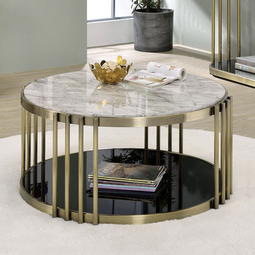 OFELIA Coffee Table, Antique Brass/Black - Premium Coffee Table from FOA East - Just $678.60! Shop now at Furniture Wholesale Plus  We are the best furniture store in Nashville, Hendersonville, Goodlettsville, Madison, Antioch, Mount Juliet, Lebanon, Gallatin, Springfield, Murfreesboro, Franklin, Brentwood