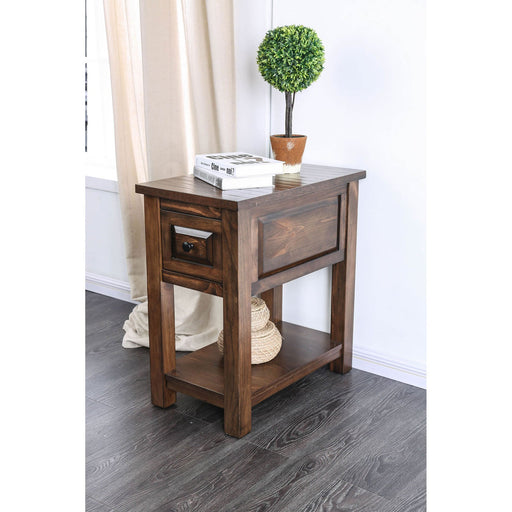 Annabel Walnut Side Table - Premium End Table from FOA East - Just $278.85! Shop now at Furniture Wholesale Plus  We are the best furniture store in Nashville, Hendersonville, Goodlettsville, Madison, Antioch, Mount Juliet, Lebanon, Gallatin, Springfield, Murfreesboro, Franklin, Brentwood