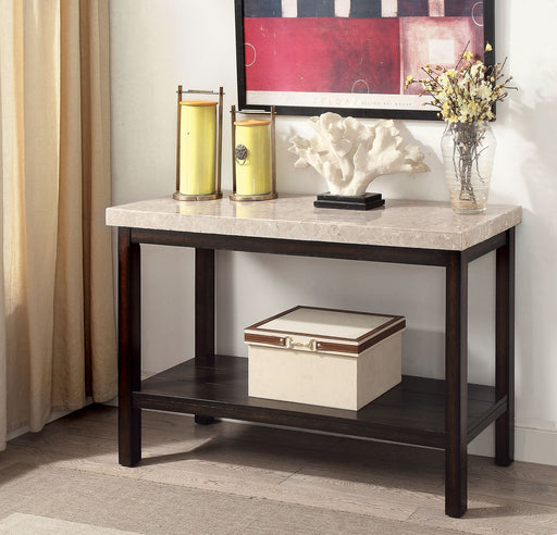 Calgary Dark Walnut/Ivory Sofa Table - Premium Sofa Table from FOA East - Just $278.85! Shop now at Furniture Wholesale Plus  We are the best furniture store in Nashville, Hendersonville, Goodlettsville, Madison, Antioch, Mount Juliet, Lebanon, Gallatin, Springfield, Murfreesboro, Franklin, Brentwood