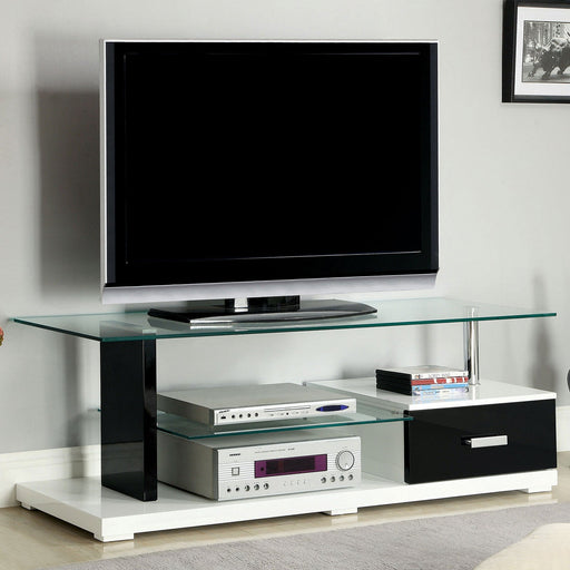 Egaleo Black/White 55" TV Console - Premium TV Stand from FOA East - Just $374.40! Shop now at Furniture Wholesale Plus  We are the best furniture store in Nashville, Hendersonville, Goodlettsville, Madison, Antioch, Mount Juliet, Lebanon, Gallatin, Springfield, Murfreesboro, Franklin, Brentwood