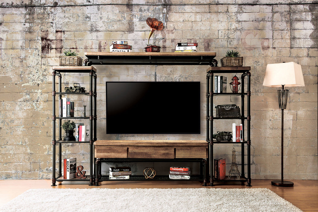 Kebbyll Antique Black/Natural Tone 4 Pc. Set (TV + 2 PC + BR) - Premium Entertainment Center from FOA East - Just $1563.90! Shop now at Furniture Wholesale Plus  We are the best furniture store in Nashville, Hendersonville, Goodlettsville, Madison, Antioch, Mount Juliet, Lebanon, Gallatin, Springfield, Murfreesboro, Franklin, Brentwood