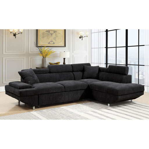 FOREMAN Sectional, Black - Premium Sectional from FOA East - Just $1639.95! Shop now at Furniture Wholesale Plus  We are the best furniture store in Nashville, Hendersonville, Goodlettsville, Madison, Antioch, Mount Juliet, Lebanon, Gallatin, Springfield, Murfreesboro, Franklin, Brentwood