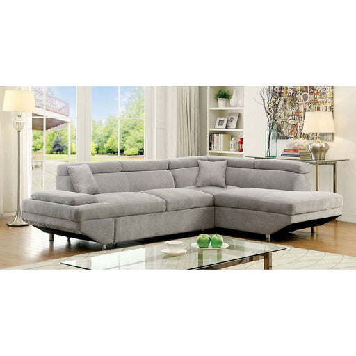 Foreman Gray Sectional, Gray - Premium Sectional from FOA East - Just $1639.95! Shop now at Furniture Wholesale Plus  We are the best furniture store in Nashville, Hendersonville, Goodlettsville, Madison, Antioch, Mount Juliet, Lebanon, Gallatin, Springfield, Murfreesboro, Franklin, Brentwood