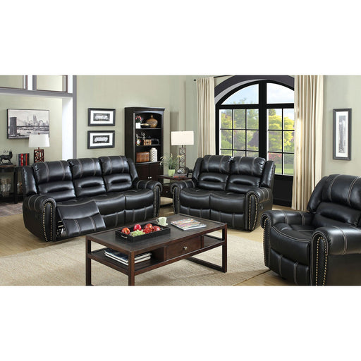 FREDERICK Black Sofa + Love Seat - Premium Living Room Set from FOA East - Just $2037.75! Shop now at Furniture Wholesale Plus  We are the best furniture store in Nashville, Hendersonville, Goodlettsville, Madison, Antioch, Mount Juliet, Lebanon, Gallatin, Springfield, Murfreesboro, Franklin, Brentwood