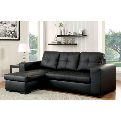 DENTON Sectional, Black - Premium Sectional from FOA East - Just $1076.40! Shop now at Furniture Wholesale Plus  We are the best furniture store in Nashville, Hendersonville, Goodlettsville, Madison, Antioch, Mount Juliet, Lebanon, Gallatin, Springfield, Murfreesboro, Franklin, Brentwood