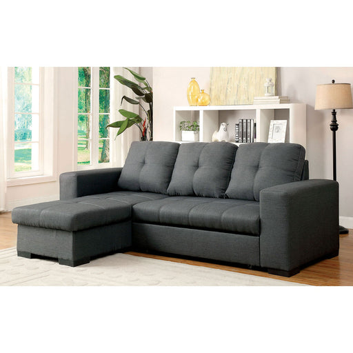 DENTON Sectional, Gray - Premium Sectional from FOA East - Just $1076.40! Shop now at Furniture Wholesale Plus  We are the best furniture store in Nashville, Hendersonville, Goodlettsville, Madison, Antioch, Mount Juliet, Lebanon, Gallatin, Springfield, Murfreesboro, Franklin, Brentwood