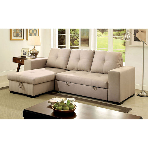 DENTON Sectional, Ivory - Premium Sectional from FOA East - Just $1076.40! Shop now at Furniture Wholesale Plus  We are the best furniture store in Nashville, Hendersonville, Goodlettsville, Madison, Antioch, Mount Juliet, Lebanon, Gallatin, Springfield, Murfreesboro, Franklin, Brentwood