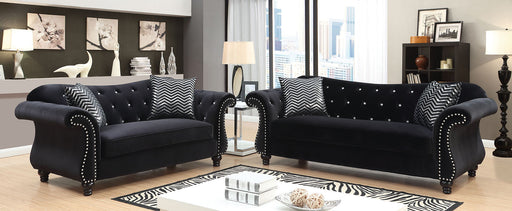 JOLANDA I Black Sofa + Love Seat - Premium Living Room Set from FOA East - Just $2414.10! Shop now at Furniture Wholesale Plus  We are the best furniture store in Nashville, Hendersonville, Goodlettsville, Madison, Antioch, Mount Juliet, Lebanon, Gallatin, Springfield, Murfreesboro, Franklin, Brentwood