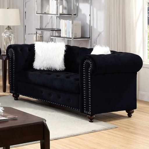 GIACOMO Loveseat, Black - Premium Loveseat from FOA East - Just $820.95! Shop now at Furniture Wholesale Plus  We are the best furniture store in Nashville, Hendersonville, Goodlettsville, Madison, Antioch, Mount Juliet, Lebanon, Gallatin, Springfield, Murfreesboro, Franklin, Brentwood