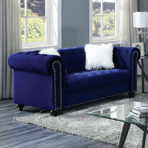 GIACOMO Loveseat, Blue - Premium Loveseat from FOA East - Just $820.95! Shop now at Furniture Wholesale Plus  We are the best furniture store in Nashville, Hendersonville, Goodlettsville, Madison, Antioch, Mount Juliet, Lebanon, Gallatin, Springfield, Murfreesboro, Franklin, Brentwood