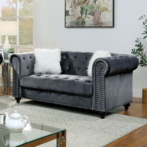 GIACOMO Loveseat, Gray - Premium Loveseat from FOA East - Just $820.95! Shop now at Furniture Wholesale Plus  We are the best furniture store in Nashville, Hendersonville, Goodlettsville, Madison, Antioch, Mount Juliet, Lebanon, Gallatin, Springfield, Murfreesboro, Franklin, Brentwood