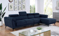 NAPANEE Sectional w/ Armless Chair, Navy - Premium Sectional from FOA East - Just $1831.05! Shop now at Furniture Wholesale Plus  We are the best furniture store in Nashville, Hendersonville, Goodlettsville, Madison, Antioch, Mount Juliet, Lebanon, Gallatin, Springfield, Murfreesboro, Franklin, Brentwood