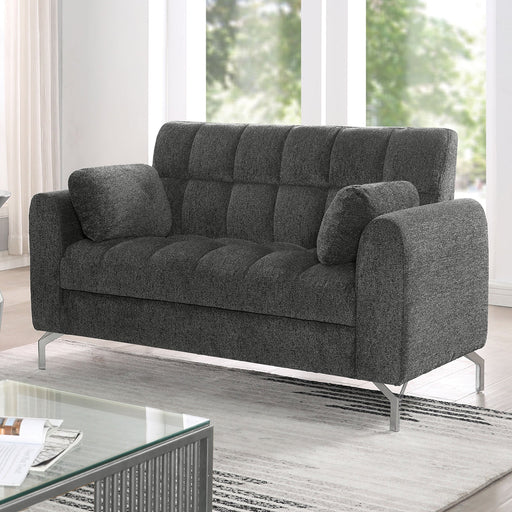 LUPIN Loveseat w/ Pillows, Dark Gray - Premium Loveseat from FOA East - Just $540.15! Shop now at Furniture Wholesale Plus  We are the best furniture store in Nashville, Hendersonville, Goodlettsville, Madison, Antioch, Mount Juliet, Lebanon, Gallatin, Springfield, Murfreesboro, Franklin, Brentwood