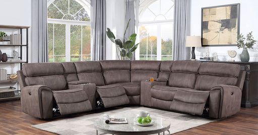 CURTIS Power Sectional, Brown - Premium Sectional from FOA East - Just $2979.60! Shop now at Furniture Wholesale Plus  We are the best furniture store in Nashville, Hendersonville, Goodlettsville, Madison, Antioch, Mount Juliet, Lebanon, Gallatin, Springfield, Murfreesboro, Franklin, Brentwood