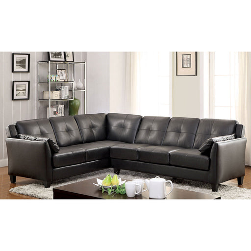 PEEVER Black Sectional, Black (K/D) - Premium Sectional from FOA East - Just $1170! Shop now at Furniture Wholesale Plus  We are the best furniture store in Nashville, Hendersonville, Goodlettsville, Madison, Antioch, Mount Juliet, Lebanon, Gallatin, Springfield, Murfreesboro, Franklin, Brentwood