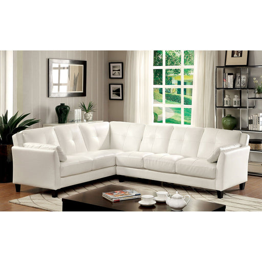 PEEVER White Sectional, White (K/D) - Premium Sectional from FOA East - Just $1170! Shop now at Furniture Wholesale Plus  We are the best furniture store in Nashville, Hendersonville, Goodlettsville, Madison, Antioch, Mount Juliet, Lebanon, Gallatin, Springfield, Murfreesboro, Franklin, Brentwood