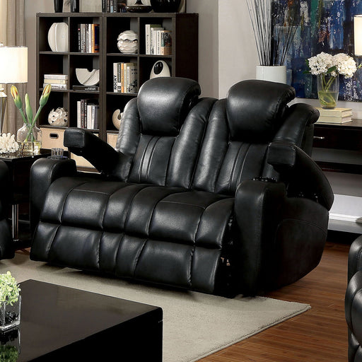ZAURAK Dark Gray Love Seat w/ 2 Recliners - Premium Loveseat from FOA East - Just $2343.90! Shop now at Furniture Wholesale Plus  We are the best furniture store in Nashville, Hendersonville, Goodlettsville, Madison, Antioch, Mount Juliet, Lebanon, Gallatin, Springfield, Murfreesboro, Franklin, Brentwood