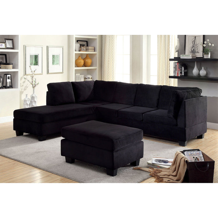 LOMMA Black Sectional, Black - Premium Sectional from FOA East - Just $1197.30! Shop now at Furniture Wholesale Plus  We are the best furniture store in Nashville, Hendersonville, Goodlettsville, Madison, Antioch, Mount Juliet, Lebanon, Gallatin, Springfield, Murfreesboro, Franklin, Brentwood