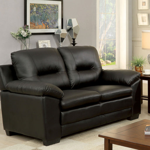 PARMA Black Love Seat, Black - Premium Loveseat from FOA East - Just $631.80! Shop now at Furniture Wholesale Plus  We are the best furniture store in Nashville, Hendersonville, Goodlettsville, Madison, Antioch, Mount Juliet, Lebanon, Gallatin, Springfield, Murfreesboro, Franklin, Brentwood