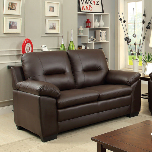 PARMA Brown Love Seat, Brown - Premium Loveseat from FOA East - Just $631.80! Shop now at Furniture Wholesale Plus  We are the best furniture store in Nashville, Hendersonville, Goodlettsville, Madison, Antioch, Mount Juliet, Lebanon, Gallatin, Springfield, Murfreesboro, Franklin, Brentwood