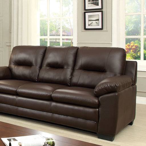 PARMA Brown Sofa, Brown Pu - Premium Sofa from FOA East - Just $772.20! Shop now at Furniture Wholesale Plus  We are the best furniture store in Nashville, Hendersonville, Goodlettsville, Madison, Antioch, Mount Juliet, Lebanon, Gallatin, Springfield, Murfreesboro, Franklin, Brentwood