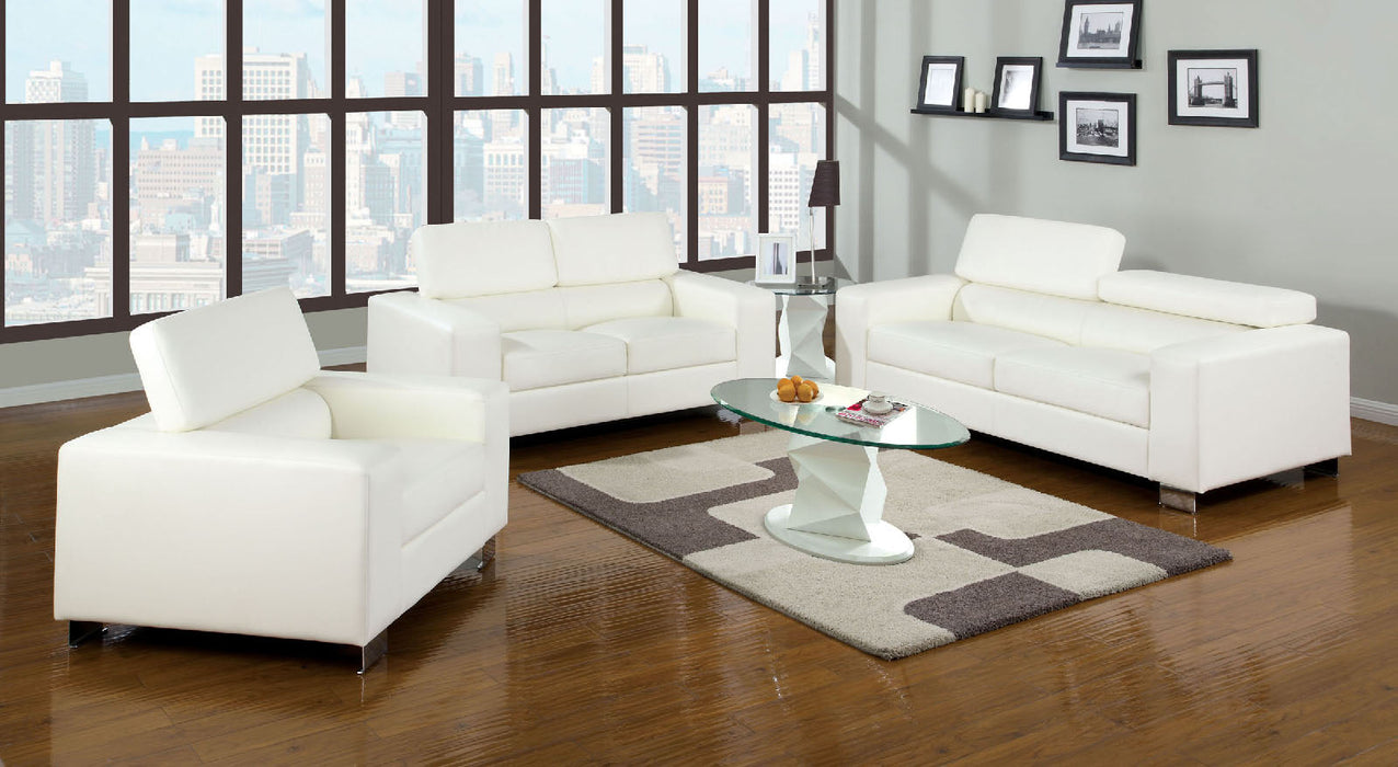 Makri White Sofa + Love Seat - Premium Living Room Set from FOA East - Just $1946.10! Shop now at Furniture Wholesale Plus  We are the best furniture store in Nashville, Hendersonville, Goodlettsville, Madison, Antioch, Mount Juliet, Lebanon, Gallatin, Springfield, Murfreesboro, Franklin, Brentwood