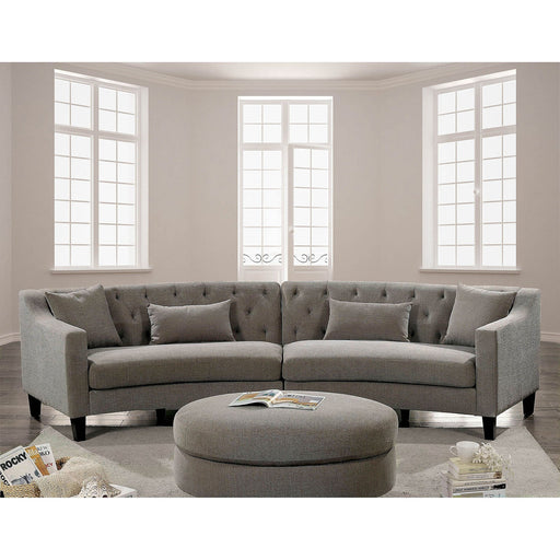 SARIN Warm Gray Sectional + Ottoman - Premium Sectional from FOA East - Just $1895.40! Shop now at Furniture Wholesale Plus  We are the best furniture store in Nashville, Hendersonville, Goodlettsville, Madison, Antioch, Mount Juliet, Lebanon, Gallatin, Springfield, Murfreesboro, Franklin, Brentwood