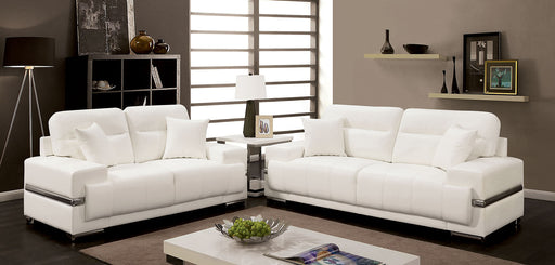 ZIBAK White Sofa + Love Seat - Premium Living Room Set from FOA East - Just $2037.75! Shop now at Furniture Wholesale Plus  We are the best furniture store in Nashville, Hendersonville, Goodlettsville, Madison, Antioch, Mount Juliet, Lebanon, Gallatin, Springfield, Murfreesboro, Franklin, Brentwood