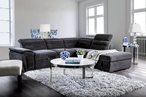 Felicity Dark Gray Sectional, Dark Gray - Premium Sectional from FOA East - Just $2343.90! Shop now at Furniture Wholesale Plus  We are the best furniture store in Nashville, Hendersonville, Goodlettsville, Madison, Antioch, Mount Juliet, Lebanon, Gallatin, Springfield, Murfreesboro, Franklin, Brentwood