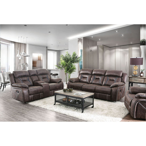 Flint Brown Sofa + Love Seat - Premium Living Room Set from FOA East - Just $2297.10! Shop now at Furniture Wholesale Plus  We are the best furniture store in Nashville, Hendersonville, Goodlettsville, Madison, Antioch, Mount Juliet, Lebanon, Gallatin, Springfield, Murfreesboro, Franklin, Brentwood