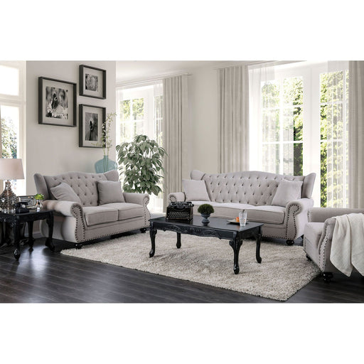 Ewloe Gray Sofa + Love Seat - Premium Living Room Set from FOA East - Just $1641.90! Shop now at Furniture Wholesale Plus  We are the best furniture store in Nashville, Hendersonville, Goodlettsville, Madison, Antioch, Mount Juliet, Lebanon, Gallatin, Springfield, Murfreesboro, Franklin, Brentwood