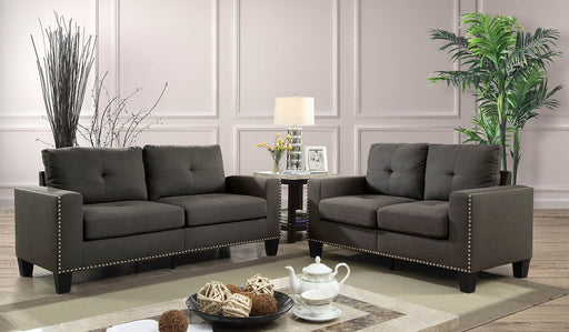 Attwell Gray Sofa + Love Seat - Premium Living Room Set from FOA East - Just $889.20! Shop now at Furniture Wholesale Plus  We are the best furniture store in Nashville, Hendersonville, Goodlettsville, Madison, Antioch, Mount Juliet, Lebanon, Gallatin, Springfield, Murfreesboro, Franklin, Brentwood