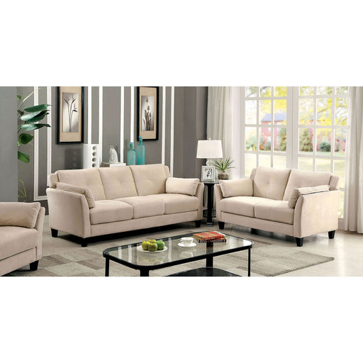 YSABEL Beige Sofa + Love Seat, Beige - Premium Living Room Set from FOA East - Just $980.85! Shop now at Furniture Wholesale Plus  We are the best furniture store in Nashville, Hendersonville, Goodlettsville, Madison, Antioch, Mount Juliet, Lebanon, Gallatin, Springfield, Murfreesboro, Franklin, Brentwood